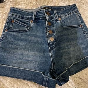 volcom high waisted jean shorts